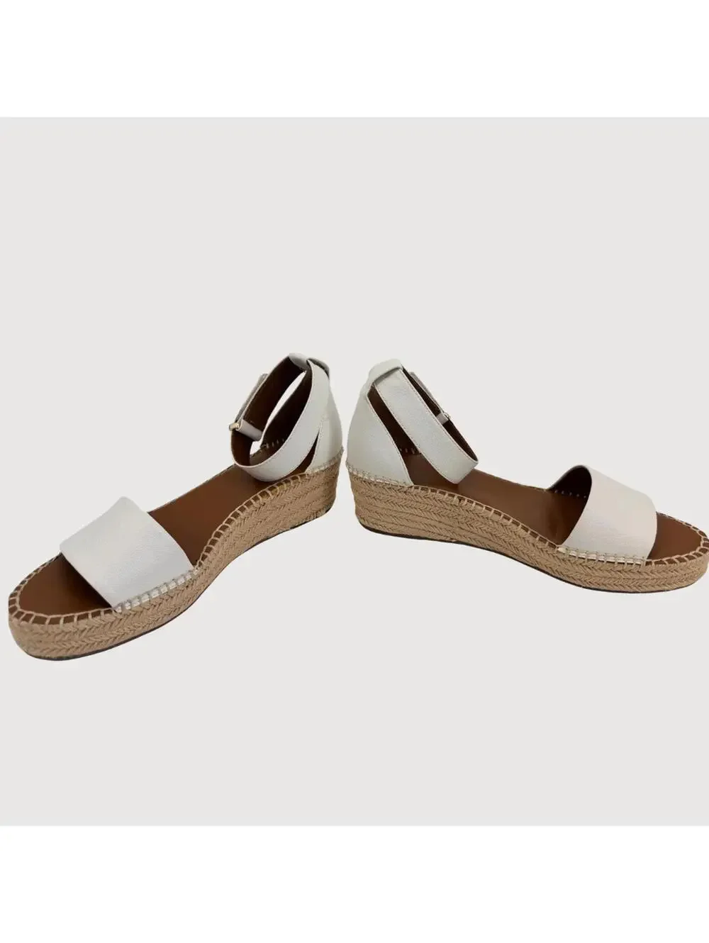 Franco Sarto Pela Espadrille Wedge Sandals Ivory 10